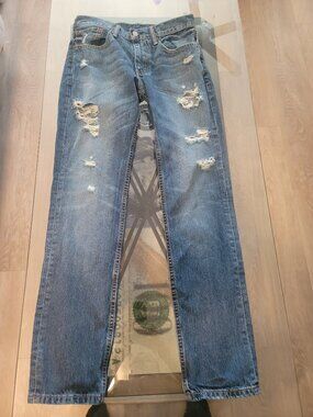 Levi's 511 Men's Medium Distressed Slim Fit Denim Jeans Size 30x32 100% Cotton